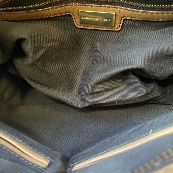 Banana Republic leather medium satchel with gold tone hardwares - Picture 12 of 13